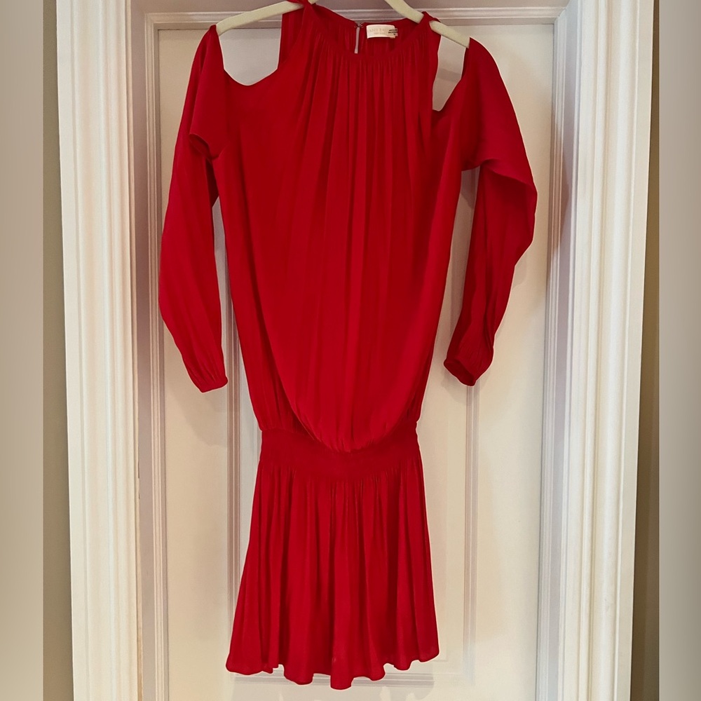 Cherry red, silk Ramy Brook Classic Mini Dress